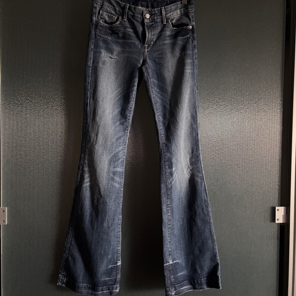 Citizens of Humanity Faye Low Rise Flare Jeans 28 Original Length Made in USA - Picture 2 of 13
